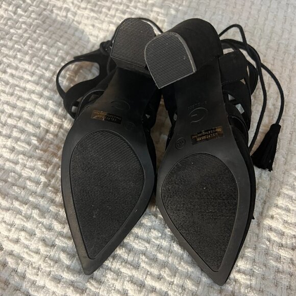 G By Guess Black Galway Open Back Block Heel Shoes - Picture 5 of 6